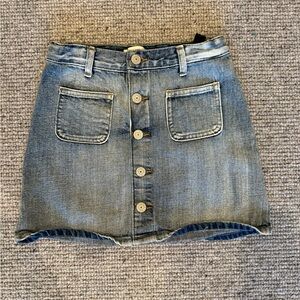 Levi's Kid's High Rise Skirt Blue Denim Button 10 Reg